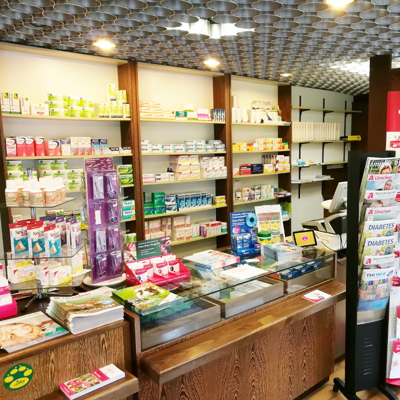 Verkaufsraum der Nordheide-Apotheke in Bad Salzuflen